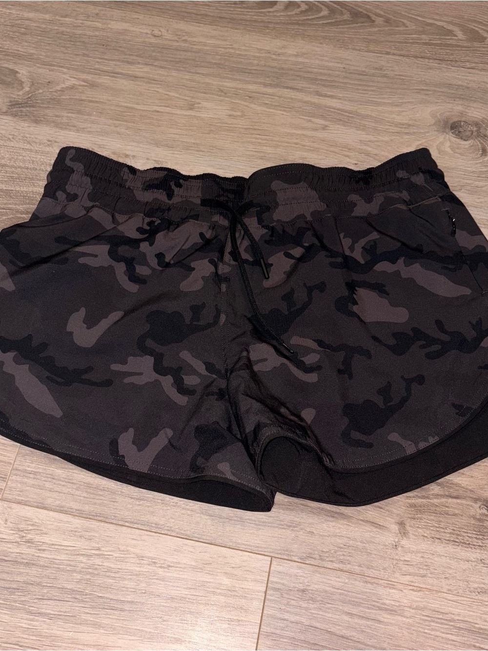 ZYIA Women's Black Camo Athletic Shorts